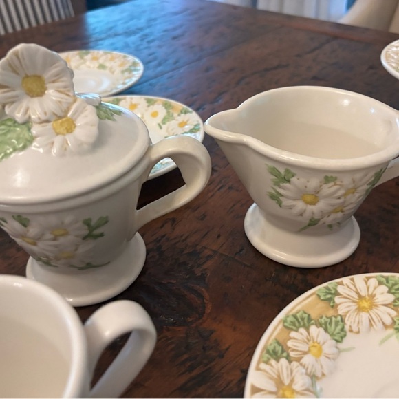 Poppy Trail By Metlox Vintage Daisy 21 Pc  Bowl/tea Set Made In California 1073 - Picture 6 of 11